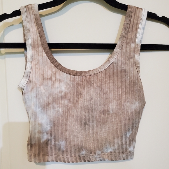 Shein Brown and Light Green Tie Dye Tank Top - Picture 7 of 10